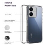 Back Cover Case for VIVO Y22 | VIVO Y22s (Silicone Crystal Clear | Pure Camera Protection (Transparent)