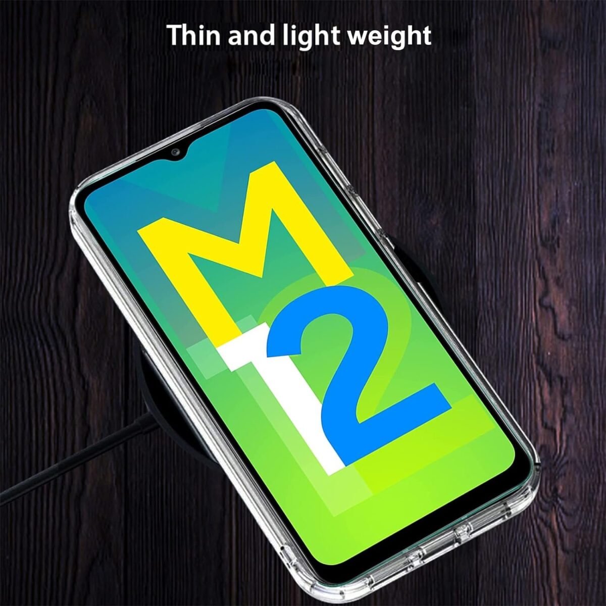 Mobile Cover for Samsung Galaxy M12 / A12 / F12 (Soft & Shockproof Back Case with inbuilt Cushioned