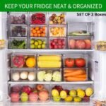 Fridge Organizer (Clear: Set of 3)