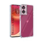 3 in 1 Combo Pack for Motorola Moto Edge 50 Fusion 5G – Transparent Cover (Back Cover + Camera Lens Protector + Tempered Glass)