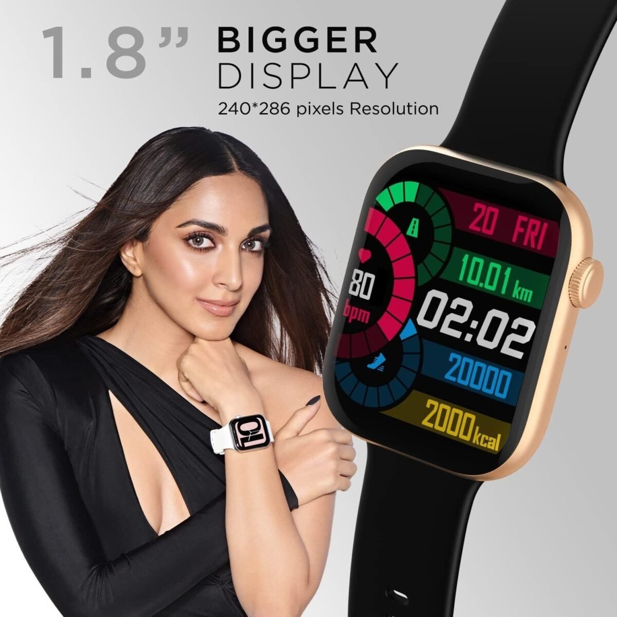 Fire-Boltt Ring 3 Smart Watch 1.8 Biggest Display with Advanced Bluetooth Calling Chip, Voice Assistance,118 Sports Modes, in
