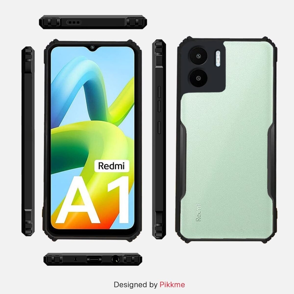 Redmi A1 | Redmi A2 Back Cover | Crystal Clear Transparent Back | Ultra Hyrbid (Eagle)