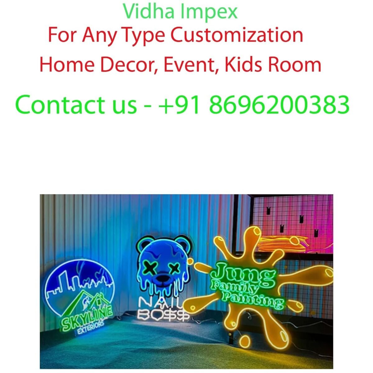 OMI Neon Signs Light For Wall Home Decor My Happy Place Neon Sign Board For Bedroom Home Living Room Decoration Cafe Bar Restaurant Birthday Gifts (Warm White)
