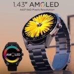 Fire-Boltt Invincible Plus 1.43" AMOLED Display Smartwatch with Bluetooth Calling, TWS Connection, 300+ Sports Modes, 110 Gold black