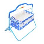 New Born Baby Crib Bassinet cot Swing Cradle Jhula Palna (Grey)
