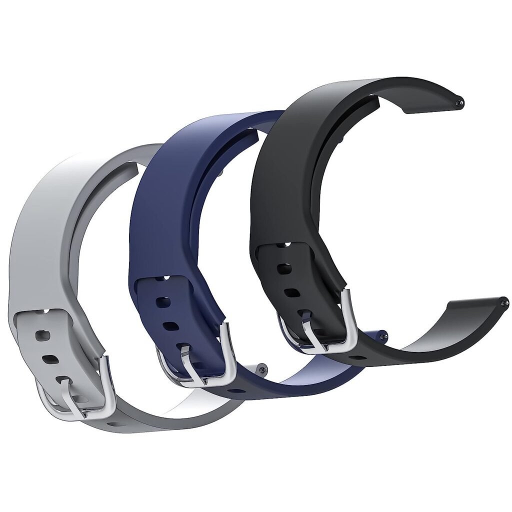 JBJ Silicone 19mm Replacement Band Strap with Metal Buckle Compatible with Noise Colorfit Pro 2, Pulse, Boat Storm Smart