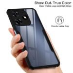 Back Cover Case for Tecno Spark 10 Pro (Shockproof with Polycarbonate Clear Panel | Professional Black) -Eagle
