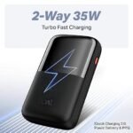 boAt Energyshroom PB400 Turbo X 20000 mAh 35W Super Fast Charging, Compact Power Bank, Smart 12 Layer Protection (Black)
