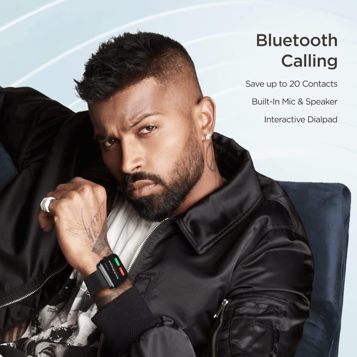 boAt Wave Leap Call with 1.83" HD Display, Advanced Bluetooth Calling, Multiple Watch Faces, Multi-Sports Modes, IP68, HR &