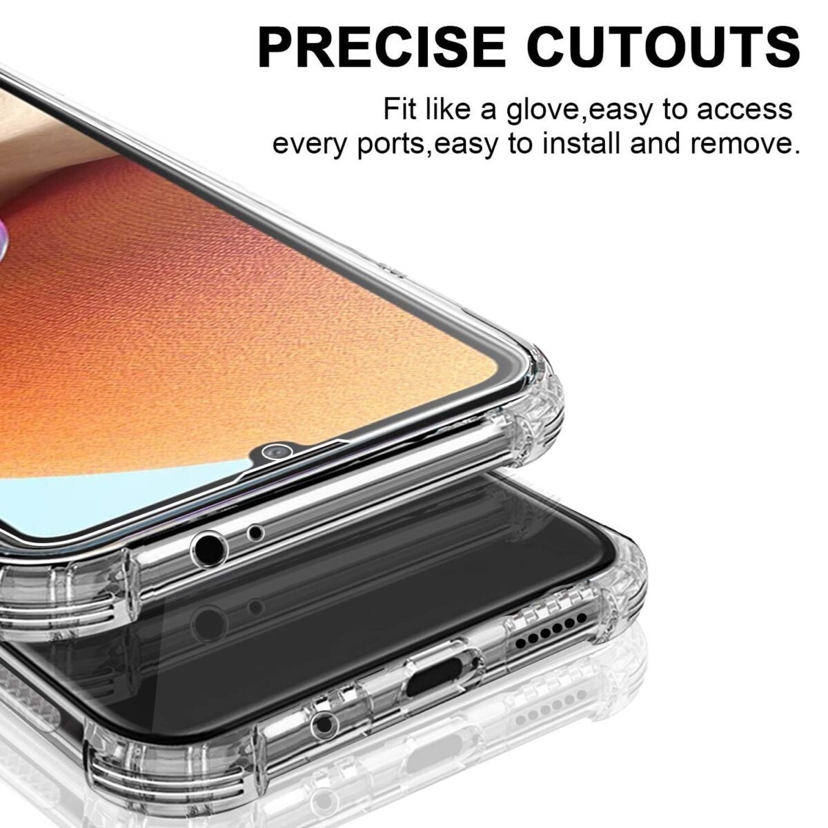 Silicone Clear Thin Back Cover - for Samsung Galaxy A32 (4G) Transparent