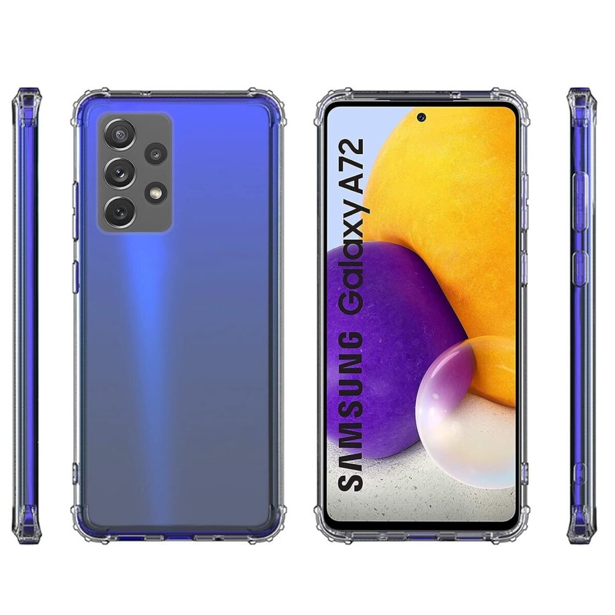 Back Cover for Samsung Galaxy A72 (4G) (Soft & Flexible Back case) Transparent