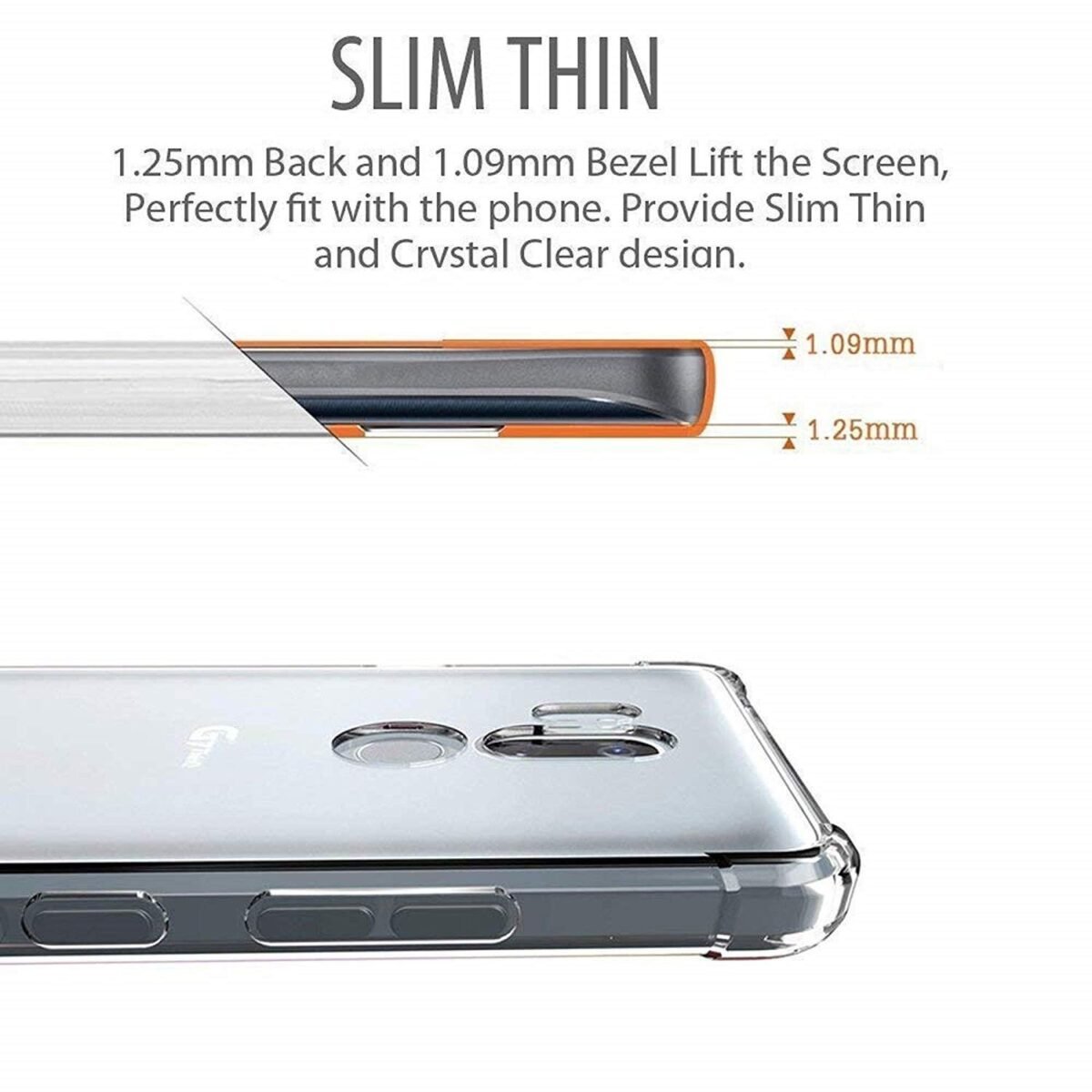 Silicon Shockproof Slim Back Cover Case for Vivo V21e 5G (Transparent)