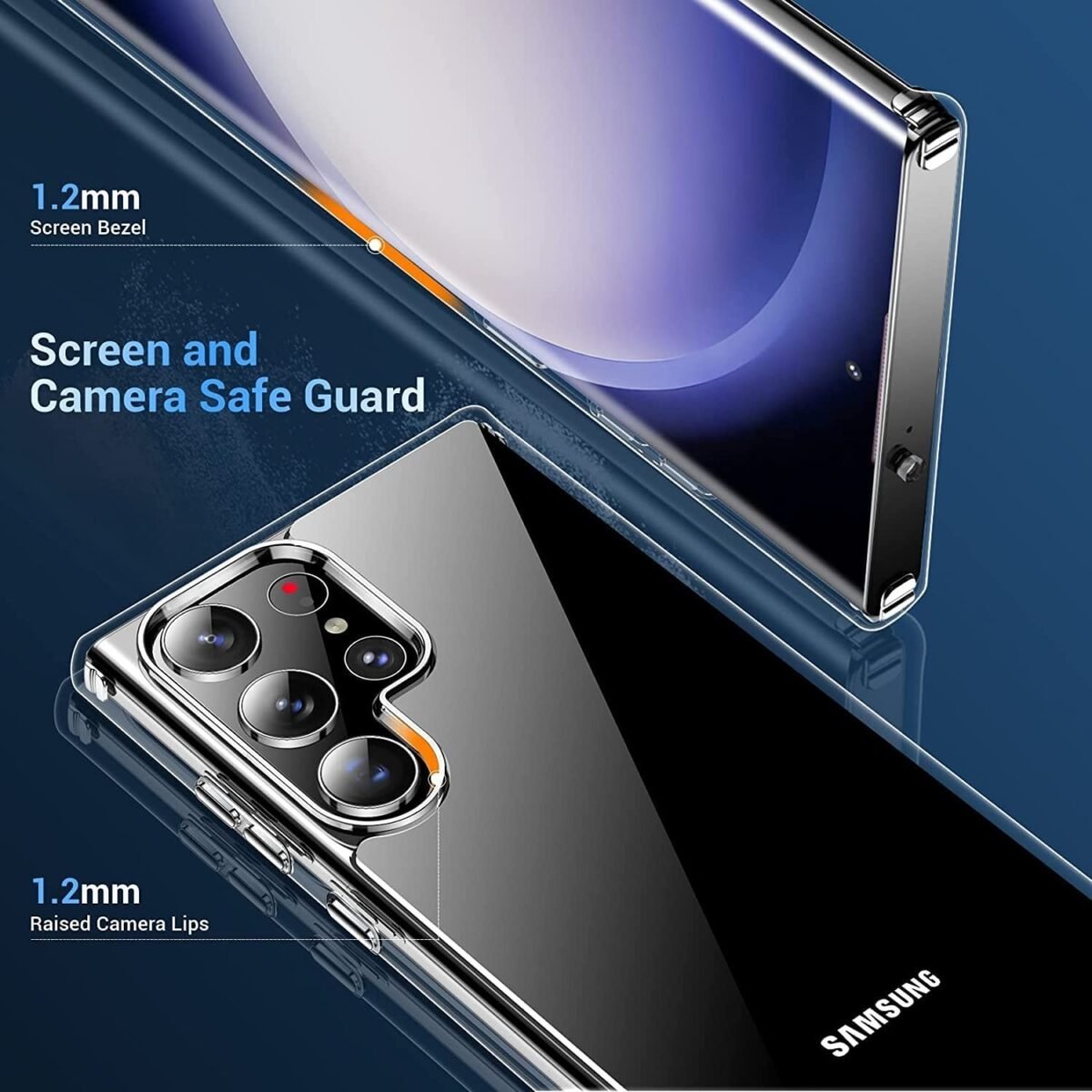 Back Case Cover For Samsung S23 Ultra 5G | Ultra Hybrid (Transparent)