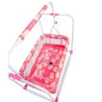 BabyLuv Baby Swing Bassinet for Newborn Babies, Comfortable Sleep with Mosquito Net for 0-13 Months Infant & Toddlers