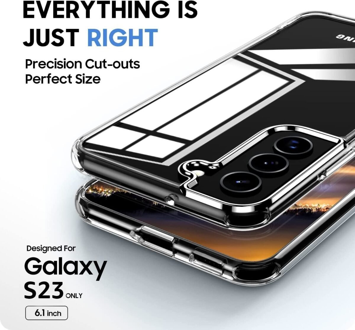 Back Cover Case for Samsung Galaxy S23 5G (Polycarbonate) (Transparent)