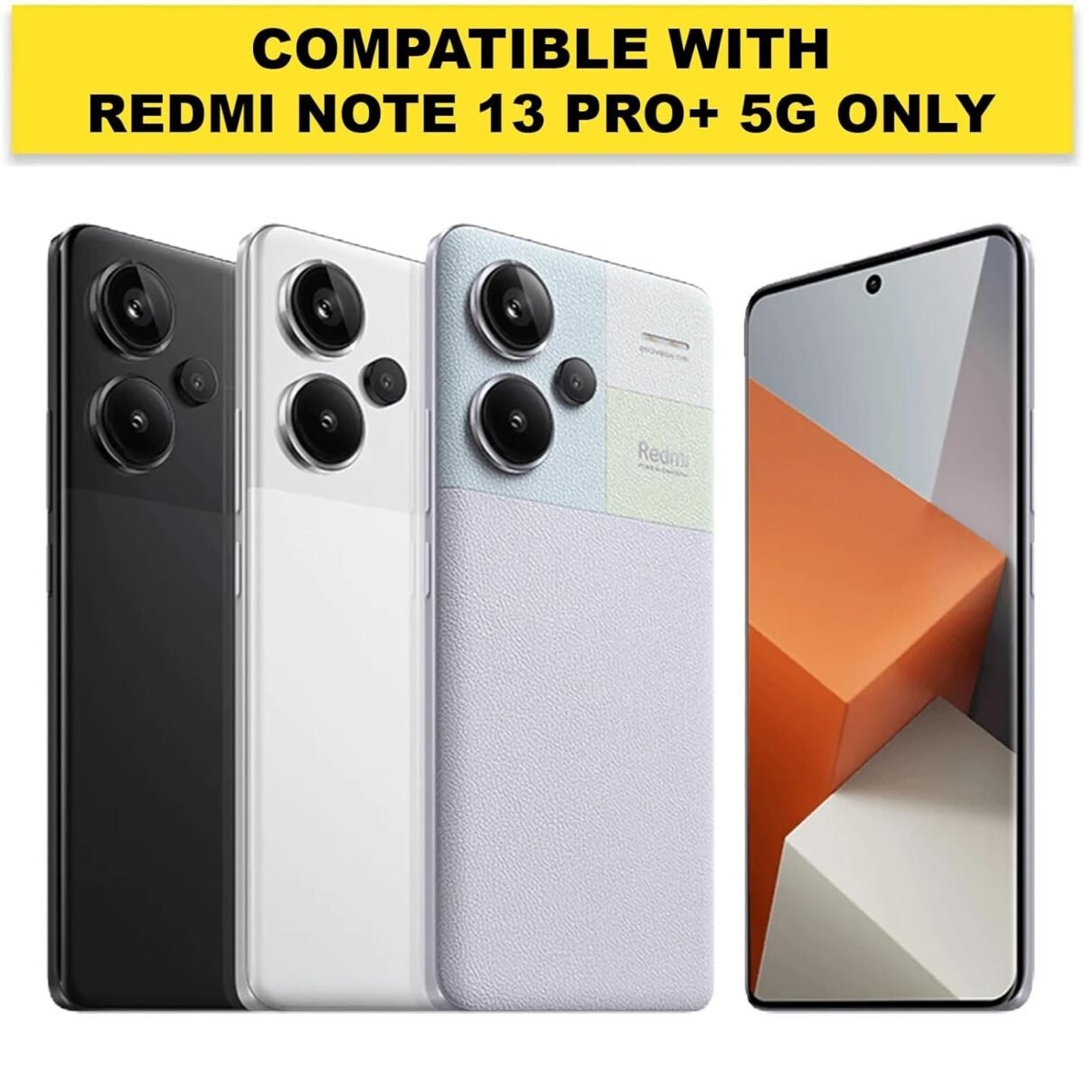 Back Cover Case Compatible with Redmi Note 13 Pro Plus 5G (Clear PC + Black TPU Bumper) Eagle
