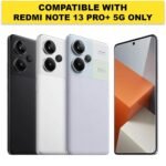 Back Cover Case Compatible with Redmi Note 13 Pro Plus 5G (Clear PC + Black TPU Bumper) Eagle