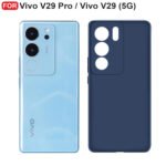 Vivo V29 Pro/Vivo V29 (5G) Back Cover | Camera Bump Protection | Ultra Slim Matte Soft Rubberised Case Cover (Blue)