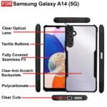 Samsung A14 (5G) Case Back Cover Shockproof Bumper Crystal Clear | 360 Degree Protection TPU+PC - Eagle