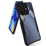 Back Cover Case for Tecno Spark 10 Pro (Shockproof with Polycarbonate Clear Panel | Professional Black) -Eagle