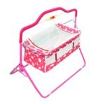 New Born Baby Crib Bassinet cot Swing Cradle Jhula Palna (Grey)