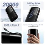 boAt Energyshroom PB400 Turbo X 20000 mAh 35W Super Fast Charging, Compact Power Bank, Smart 12 Layer Protection (Black)