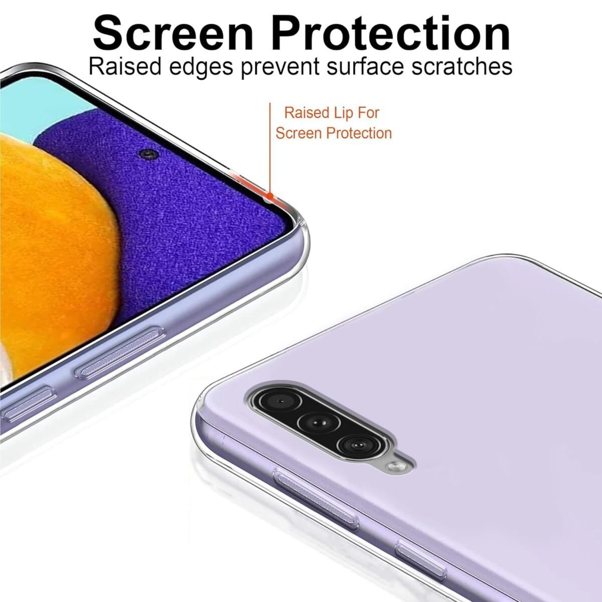 Compatible for Samsung Galaxy A50 Back Case Cover | 360 Degree Protection | Transparent