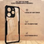 Back Cover Case for Tecno Spark 10 Pro (Shockproof with Polycarbonate Clear Panel | Professional Black) -Eagle