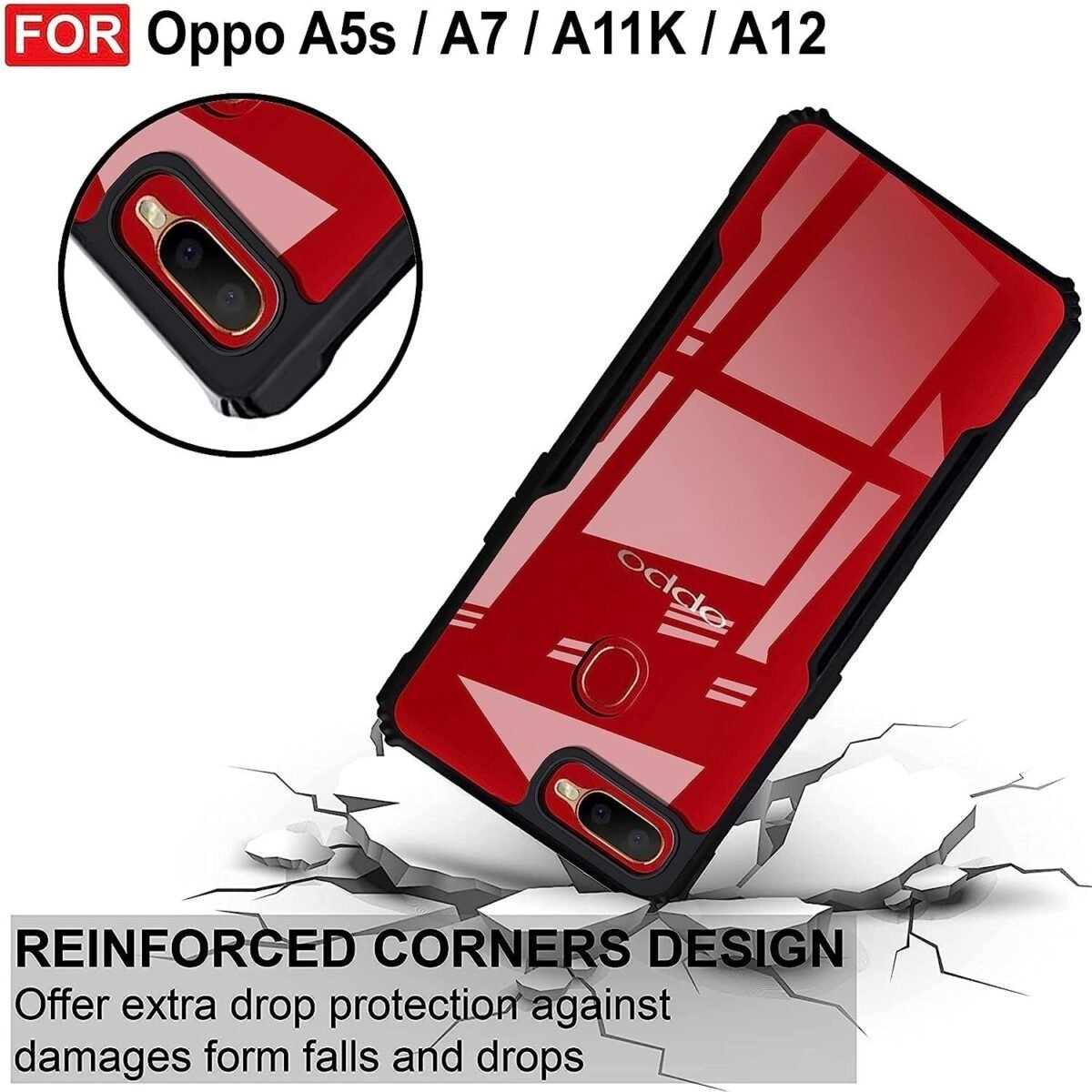 Back Case Cover for Oppo A7 / Oppo A5S / Oppo A12 / Oppo A11K  (Eagle)