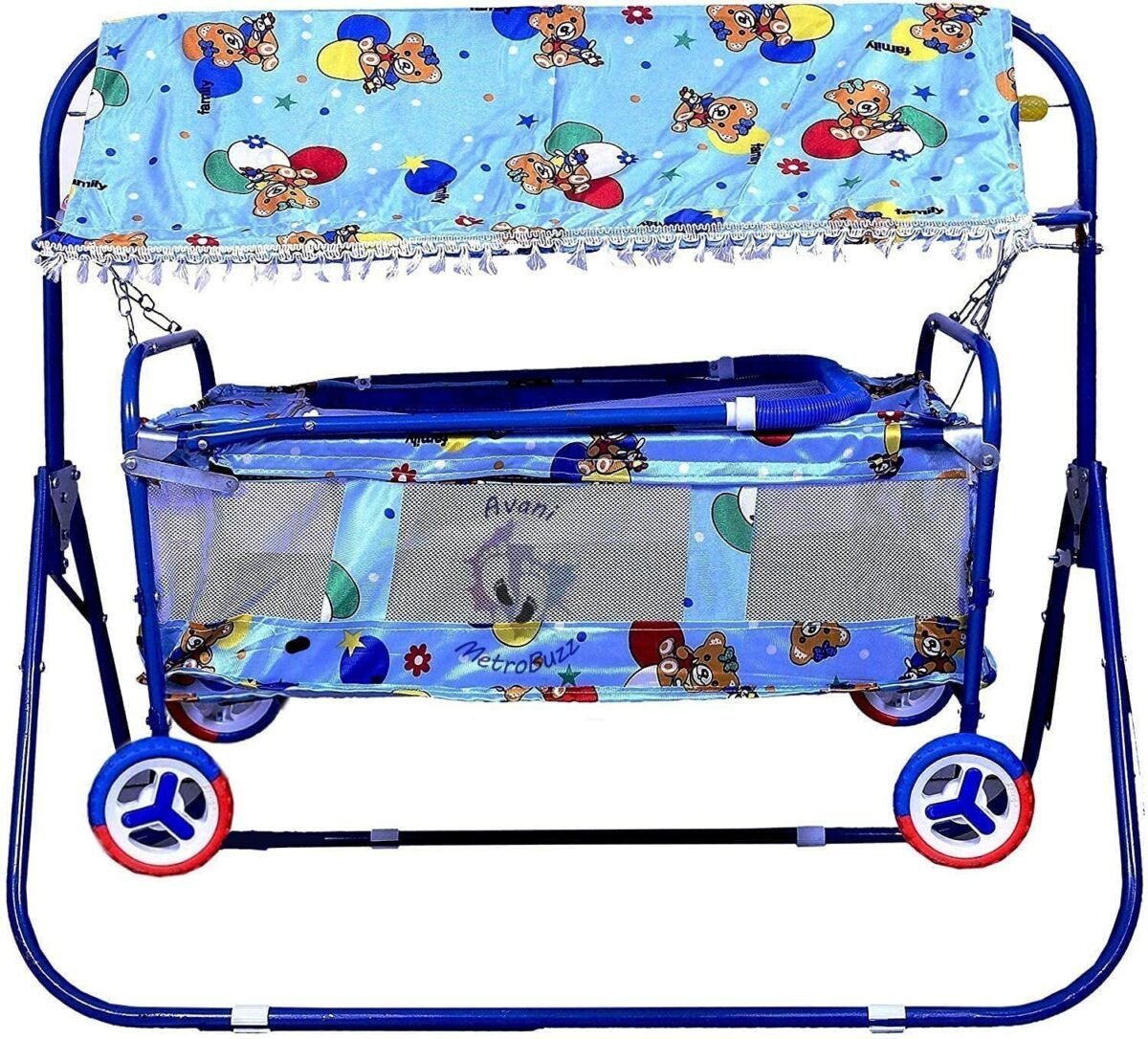 MetroBuzz Baby Strollers Buggies & Prams Mosquito Net Jhula Palna Baggi Jhoola Born Baby 1-2 Years Babies-Newborn Baby