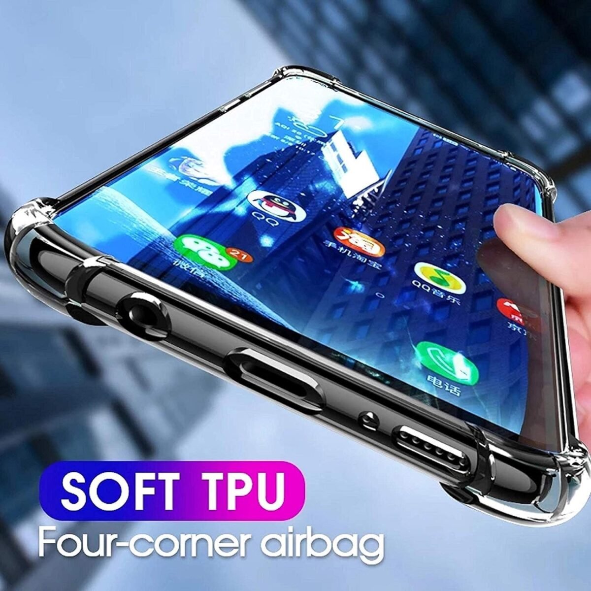 Back Case Cover for Samsung Galaxy A72 | Bumper Corner Soft Silicon Flexible Shockproof Camera Protection | Transparent