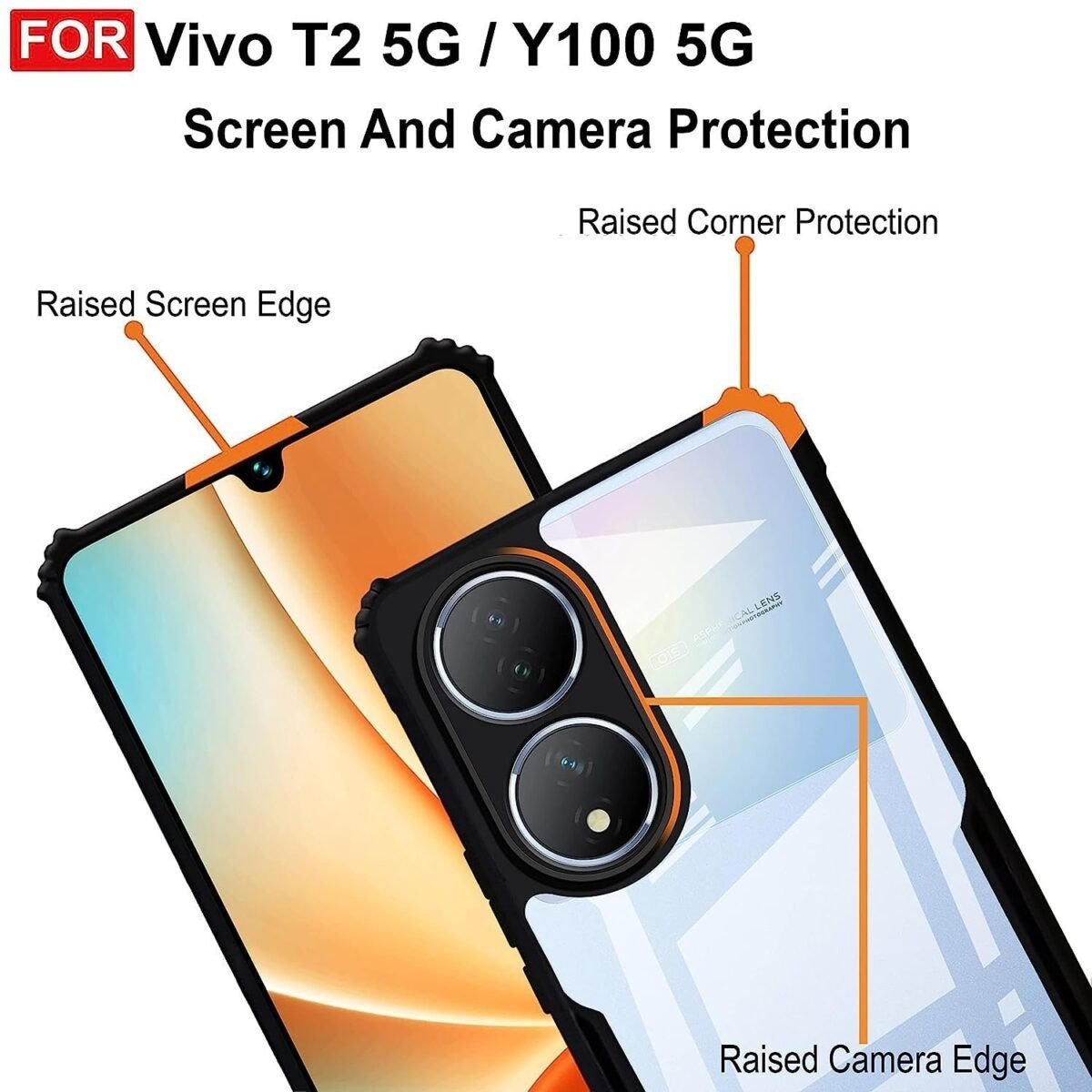Back Case Cover for Vivo T2 5G / Vivo Y100 Back Case Cover -Eagle