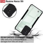 Back Cover for Realme Narzo 50i Back Cover Case - Black Transparent (Eagle)