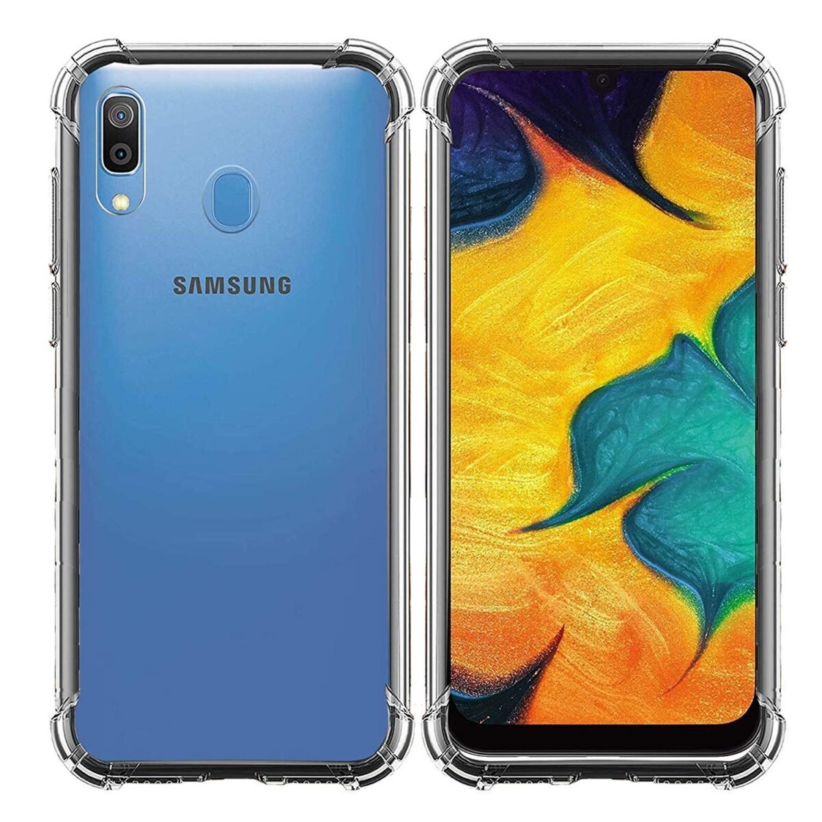Samsung Galaxy A30 Transparent Cover | Shockproof Hybrid Protection Back Case Cover | Protective Soft Transparent
