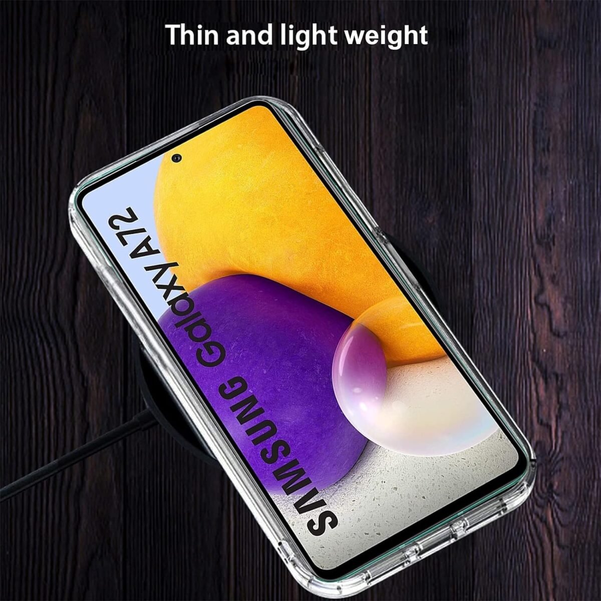Back Cover for Samsung Galaxy A72 (4G) (Soft & Flexible Back case) Transparent