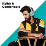 ZEBRONICS Zeb-Thunder Wireless Over Ear BT Headphone Comes with mic, 40mm Drivers, AUX Connectivity, Built in FM, Call Function,