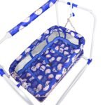BABY LOVE  Baby Swing Cradle Comfortable Sleep with Mosquito Net for 0-13 Months Infant & Toddlers, Newborn Babies (Blue)