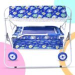 Foldable Baby Jhula Palna Cradle with Mosquito Net for 0-13 Months Baby Boys and Girls Sleep Comfartable