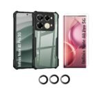 Combo pack for Infinix Note 40 Pro 5G Back Cover | Eagle| Camera Lens Protector & Tempered Screen Glass.