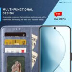 Vivo T2 Pro 5G Flip Cover | Leather Finish | Inside Pockets & Stand | Shockproof Wallet Style Magnetic Closure Back Cover Case for Vivo T2 Pro 5G (Blue)
