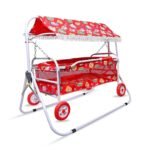 METROBUZZ Baby Folding Cradle Swings Jhula Palna Comfortable Sleep with Mosquito Net for 0-13 Months Infant & Toddlers