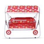 METROBUZZ Baby Folding Cradle Swings Jhula Palna Comfortable Sleep with Mosquito Net for 0-13 Months Infant & Toddlers