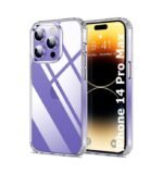 iPhone 14 Pro Max Back Cover Case | Slim Fit Clear Soft Silicone (Transparent)