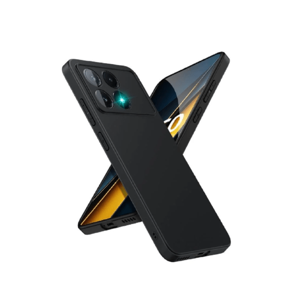 Shockproof Silicon Flexible Back Cover for Xia   Poco X6 Pro 5G - Black