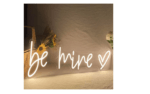 OMI Be Mine Heart LED Neon Sign, Custom Quote Neon Light Bedroom Home Wall Art Decor Wedding Party Decoration