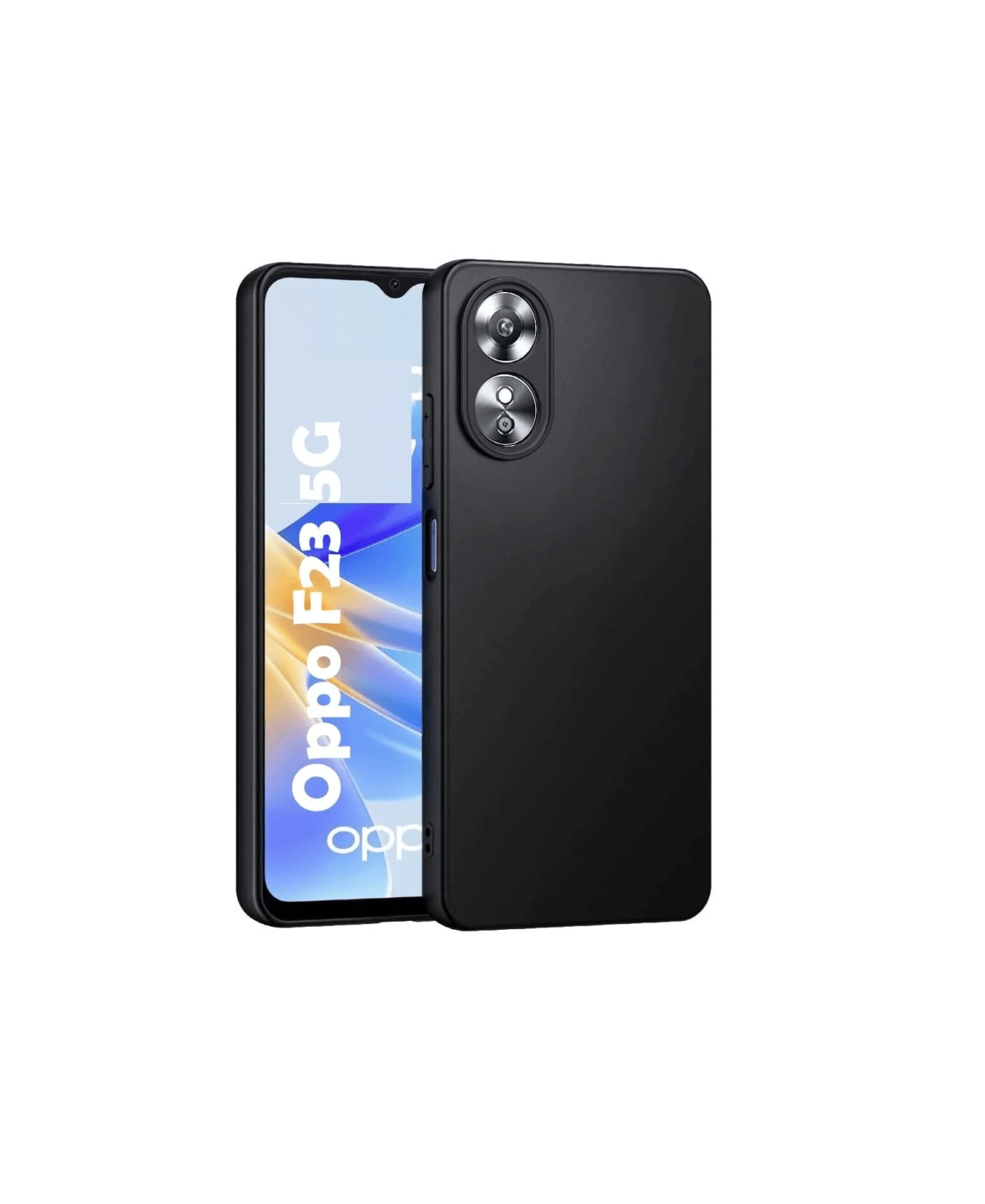Soft Silicon Back Cover for Oppo F23 5G | Matte Finsih | Camera Protection Back Case for Oppo F23 5G (Black)