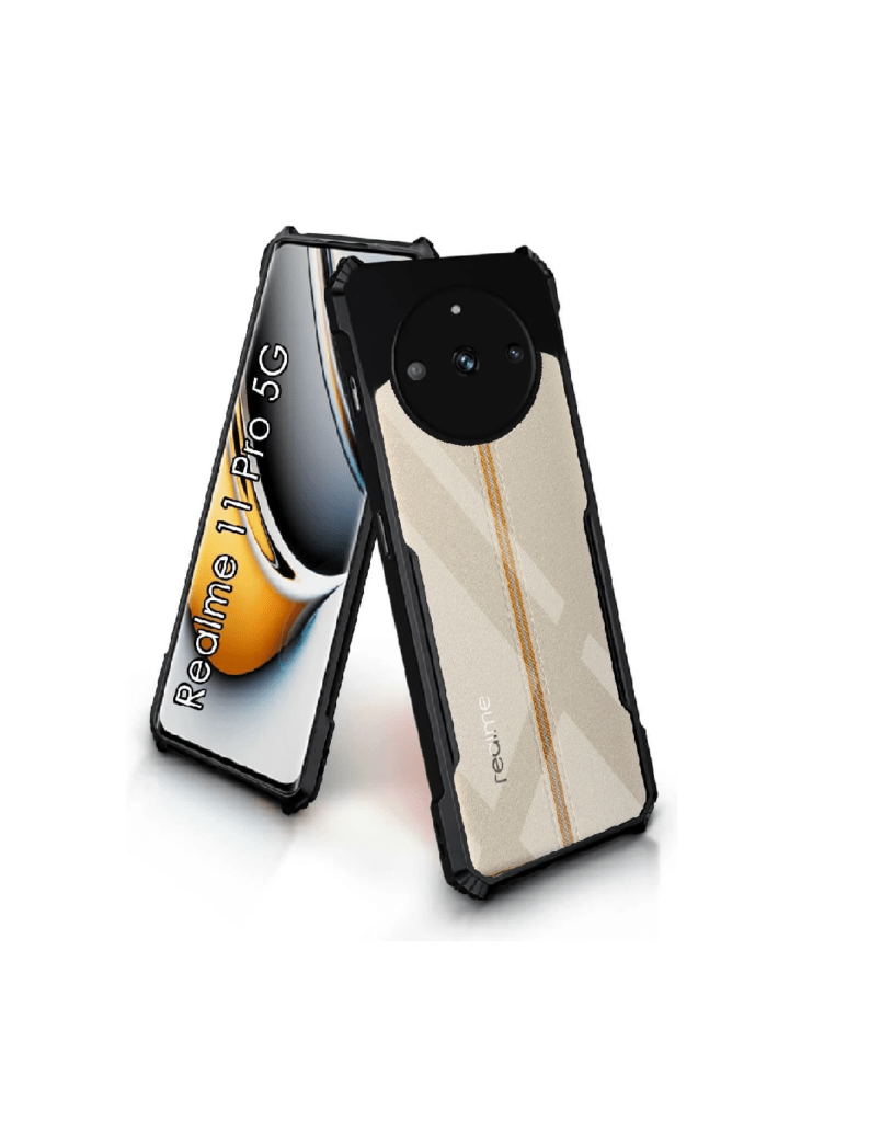 Back Cover Case Realme 11 Pro 5G | 360 Degree Protection | Transparent Black (Eagle)