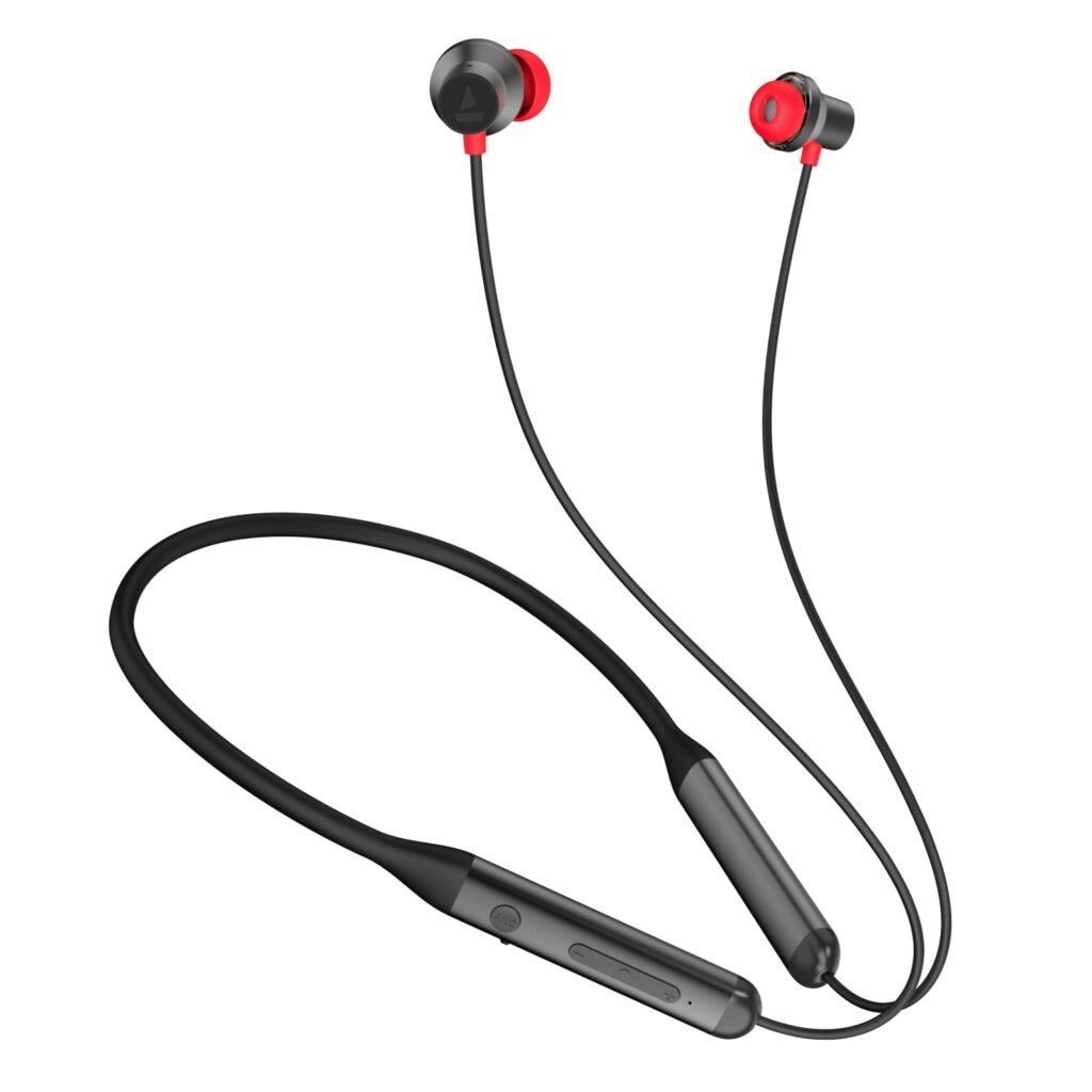 boAt Rockerz 330ANC Bluetooth Neckband in Ear Earphones with mic, ANC, 13mm Drivers, ASAP Charge, 24H Playback & ENx Tech (Gunmetal Black)