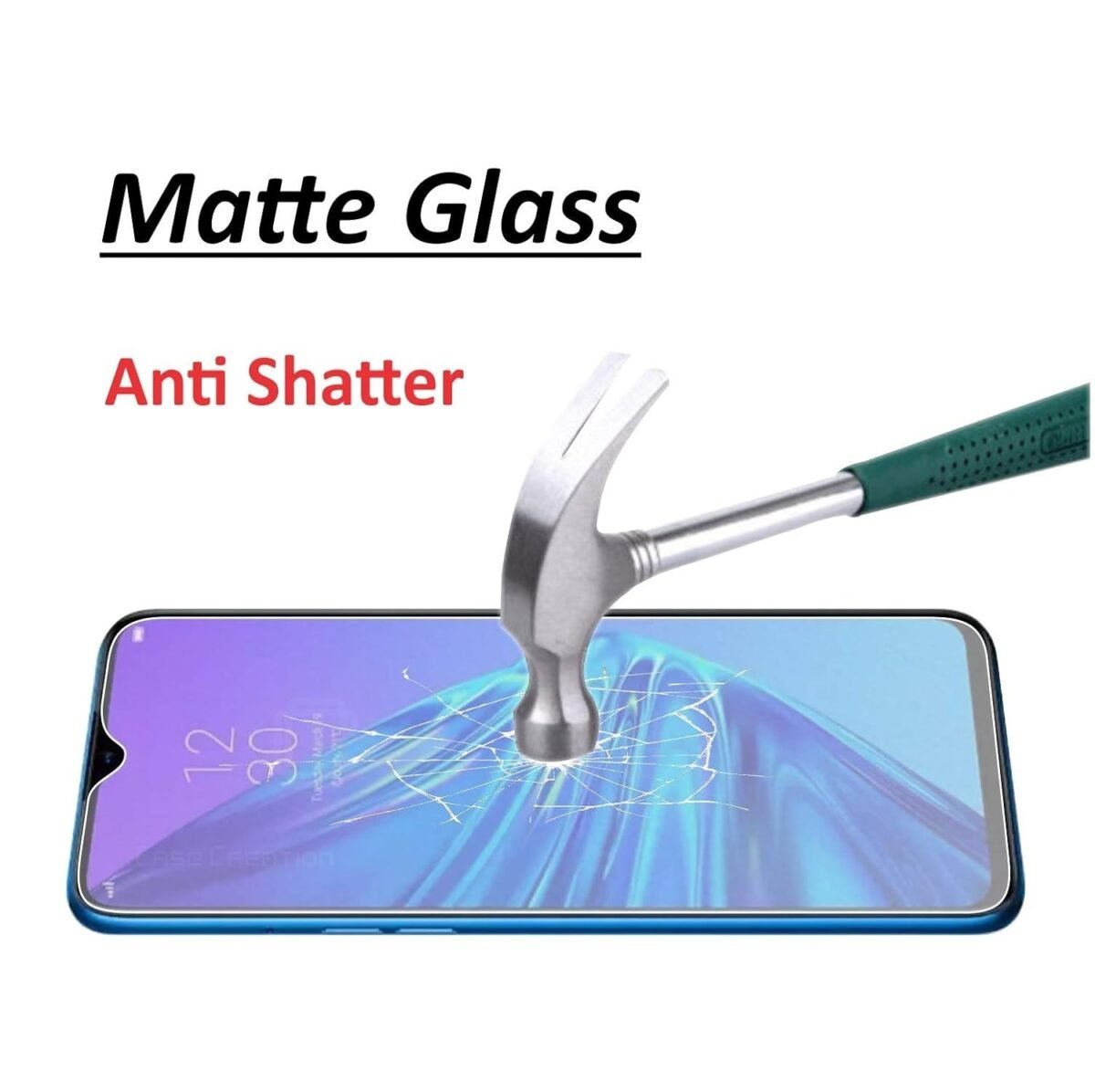 Compatible with Realme 5 Pro Matte Tempered Glass (Pack of 2)