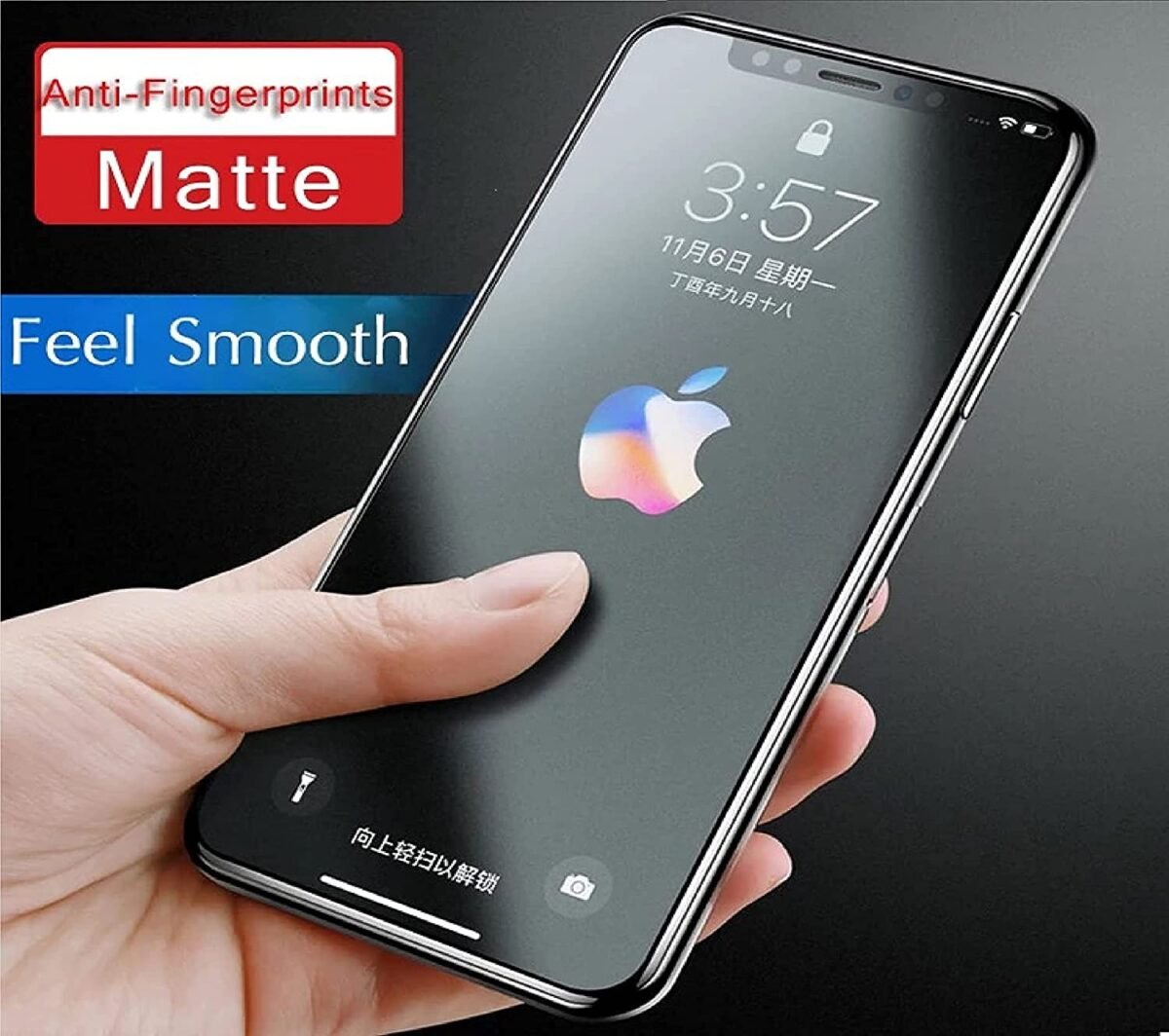 Matte Tempered Glass for Reno 7 Pro 5G -Black | 0.3mm Flexible 9 (Pack of 1)